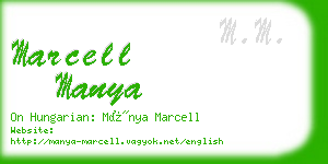 marcell manya business card